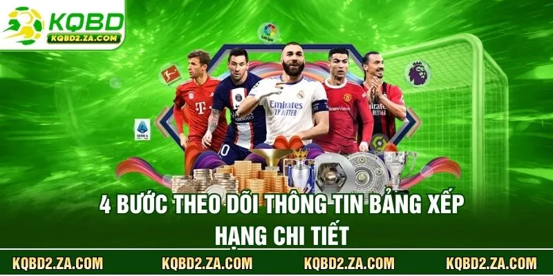 4 bước theo dõi thông tin bảng xếp hạng chi tiết
